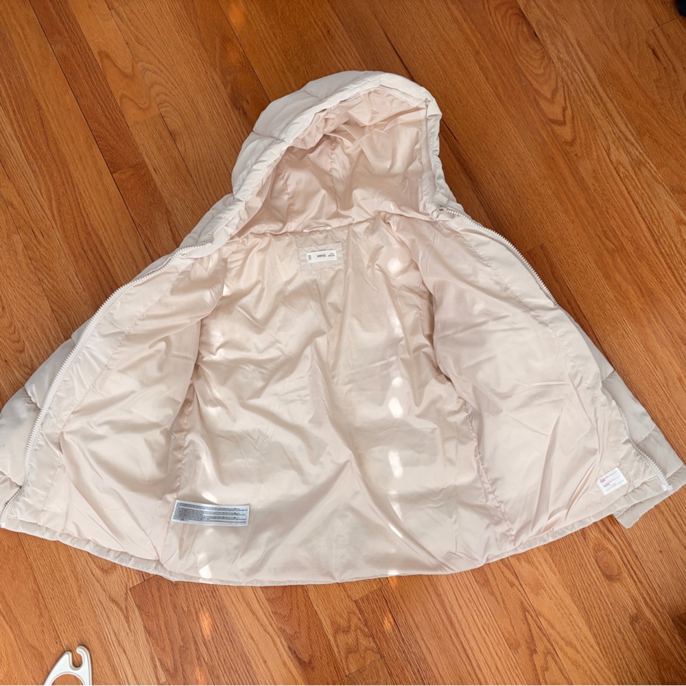 Mango Kids cream Puffer Jacket - Picture 3 of 6